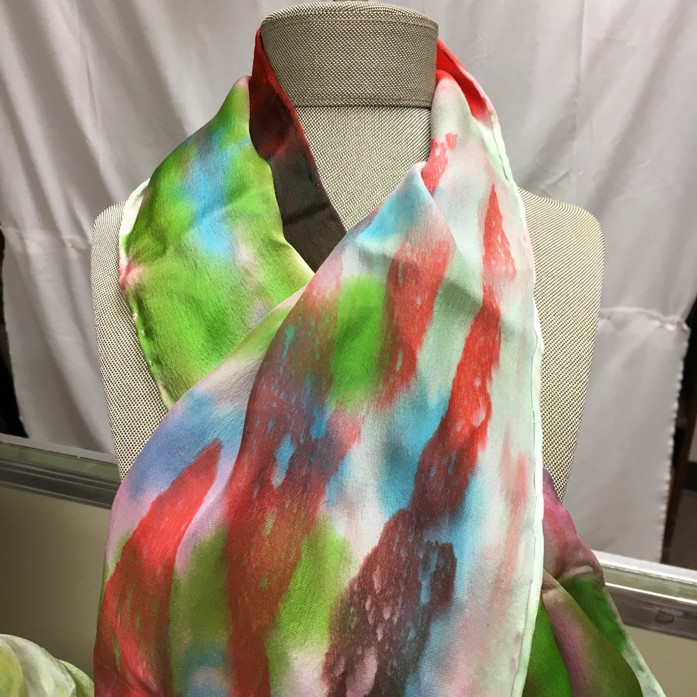 Silk Scarf - Hand painted